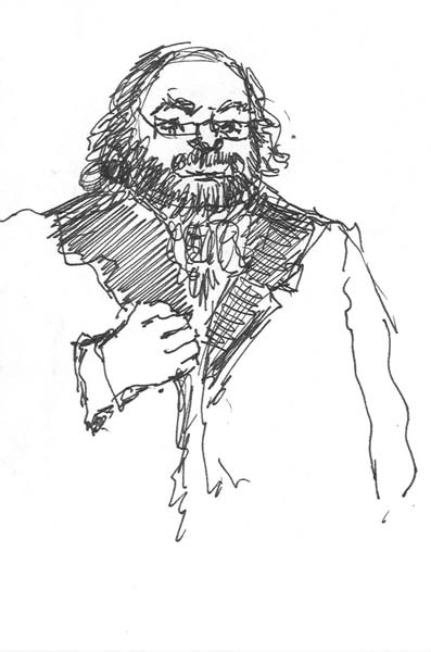 a hand-drawn sketch of Jerry Levy